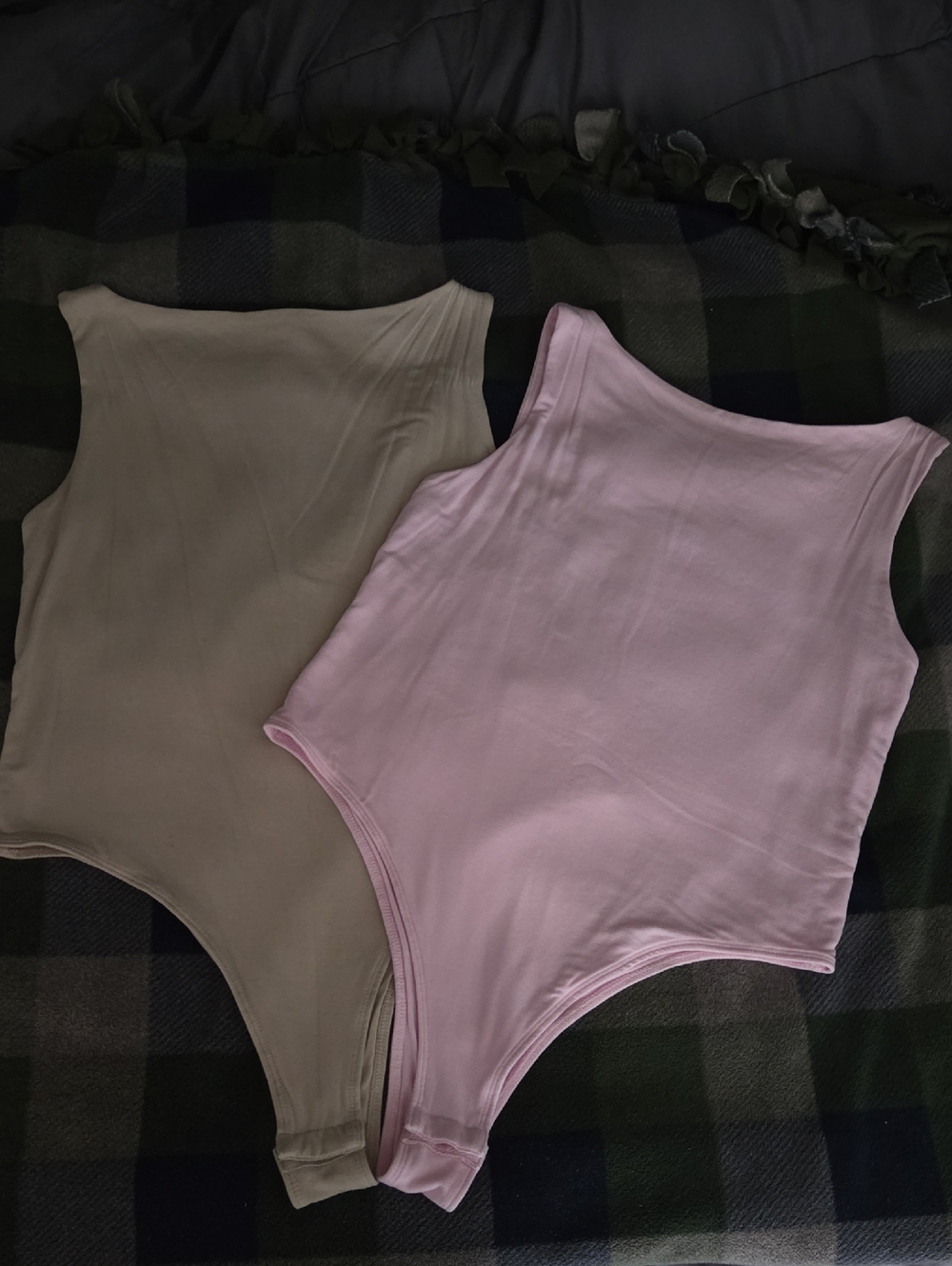 a new day Boat Neck Bodysuits in Pink and Beige